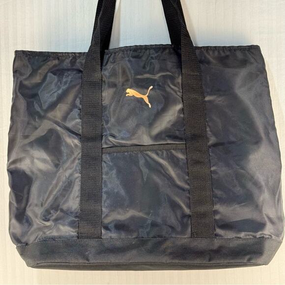 PUMA Women’s Evercat Cambridge Tote Black/Gold 16” X 16” X 7” - Picture 3 of 7
